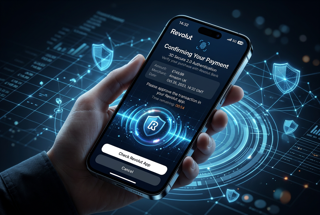 Bezpieczna autoryzacja płatności Revolut w kasynie online przy użyciu technologii 3D Secure